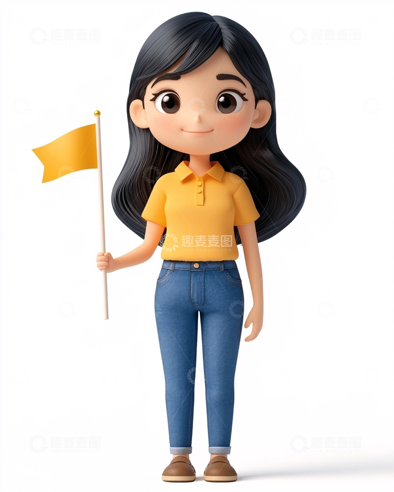 高清大图下载【趣麦麦图】卡通女孩207