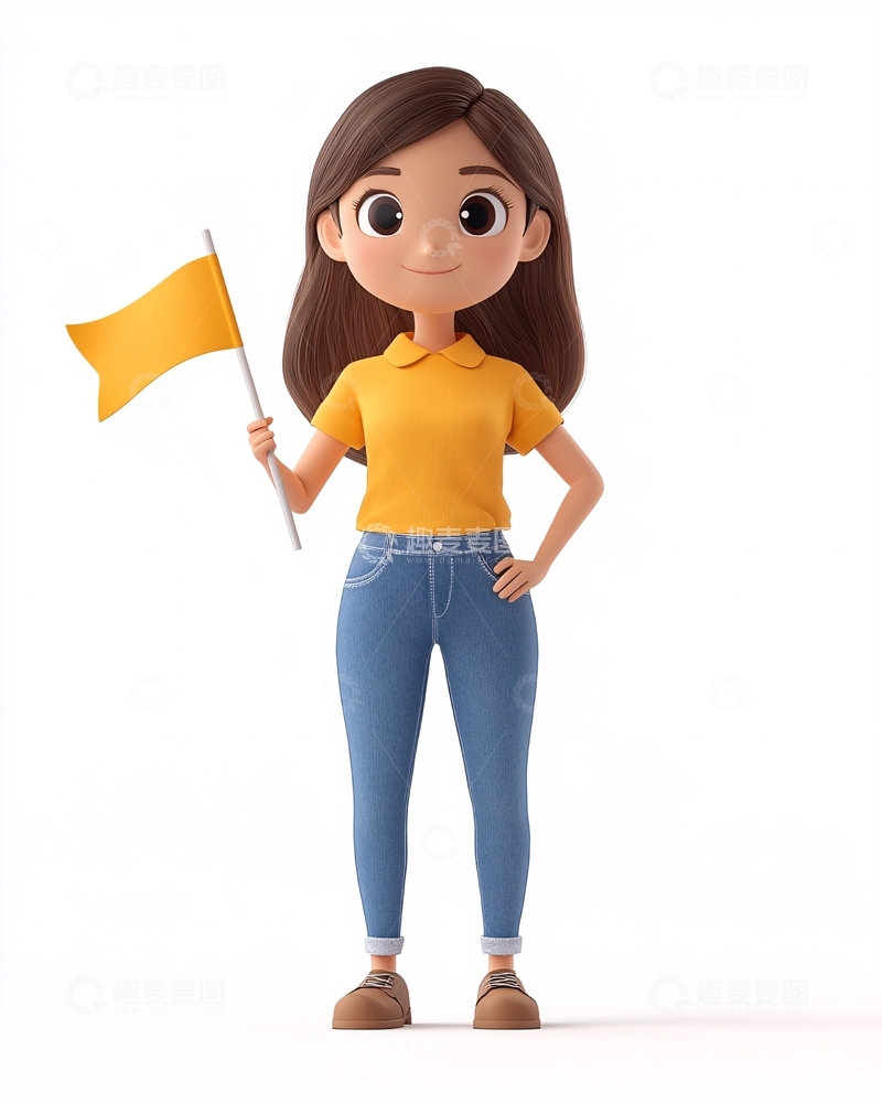 高清大图下载【趣麦麦图】卡通女孩208