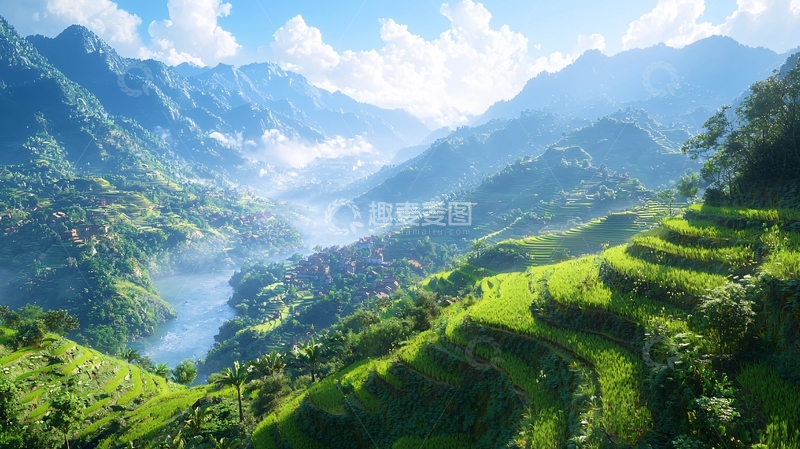 高清大图下载【趣麦麦图】梯田风光26