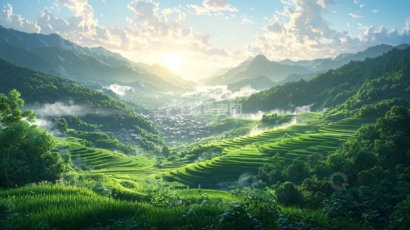 高清大图下载【趣麦麦图】山峦叠嶂