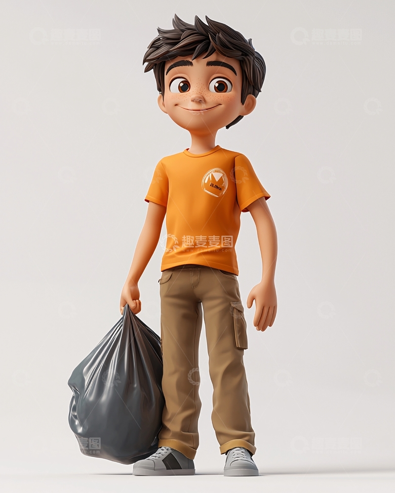 高清大图下载【趣麦麦图】卡通男孩