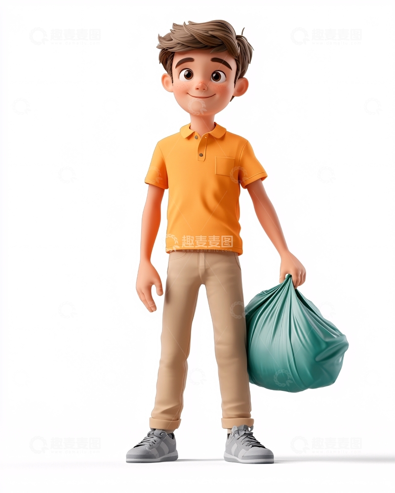高清大图下载【趣麦麦图】卡通男孩