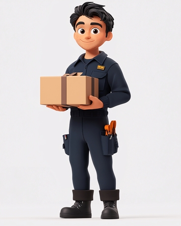 卡通快递员