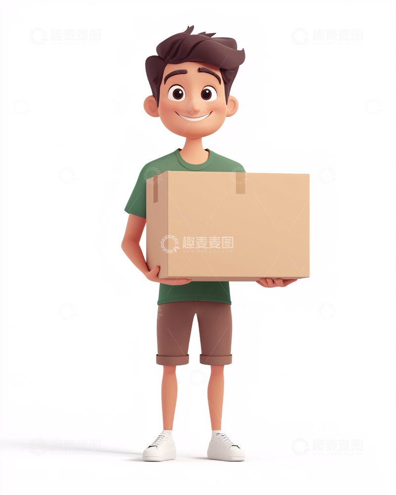 高清大图下载【趣麦麦图】卡通男孩