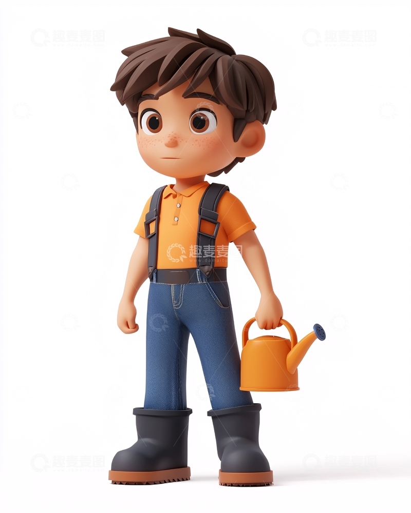 高清大图下载【趣麦麦图】卡通男孩