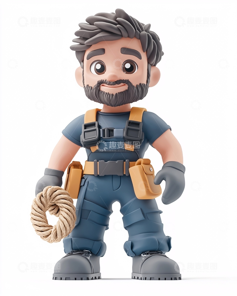 高清大图下载【趣麦麦图】卡通修理工