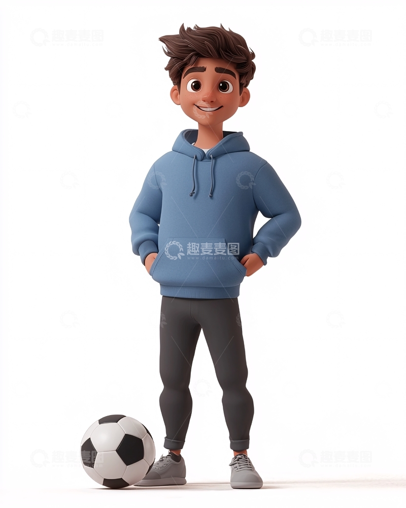 高清大图下载【趣麦麦图】卡通男孩