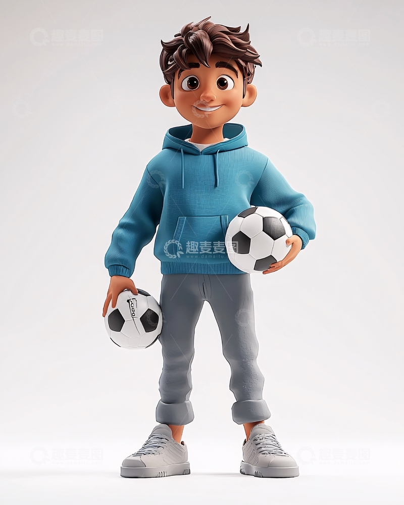 高清大图下载【趣麦麦图】卡通男孩