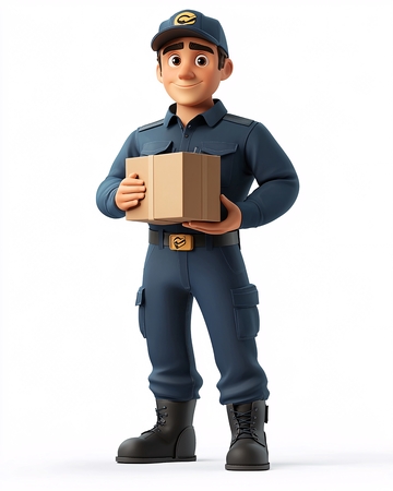 卡通快递员