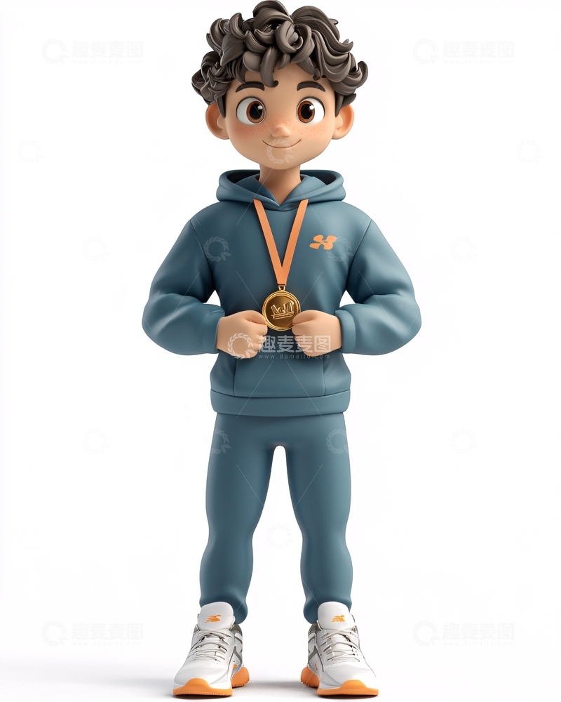 高清大图下载【趣麦麦图】卡通男孩