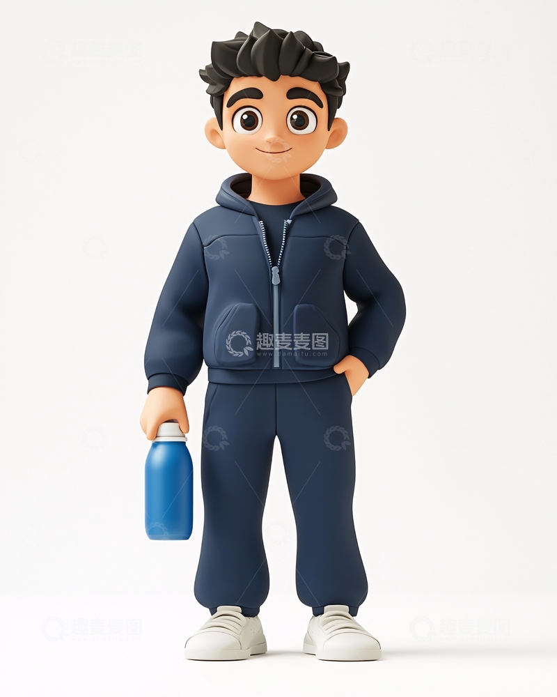 高清大图下载【趣麦麦图】卡通男孩
