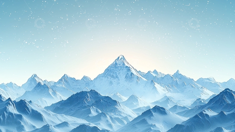 高清大图下载【趣麦麦图】冰雪覆盖的山脉