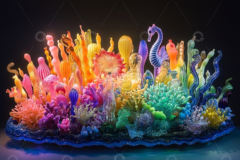 高清大图下载【趣麦麦图】绚丽多彩的玻璃珊瑚礁