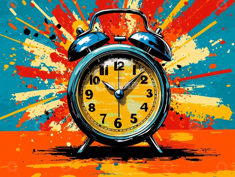 高清大图下载【趣麦麦图】复古闹钟