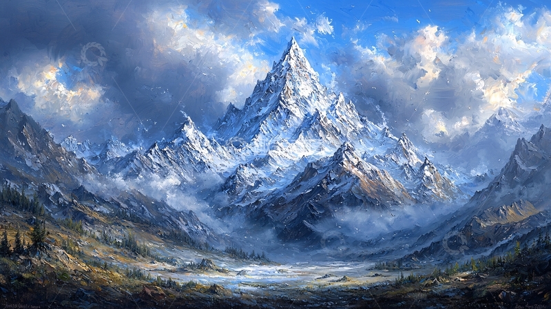 高清大图下载【趣麦麦图】雪山