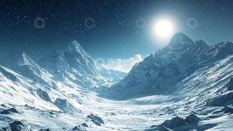 高清大图下载【趣麦麦图】冰雪山脉