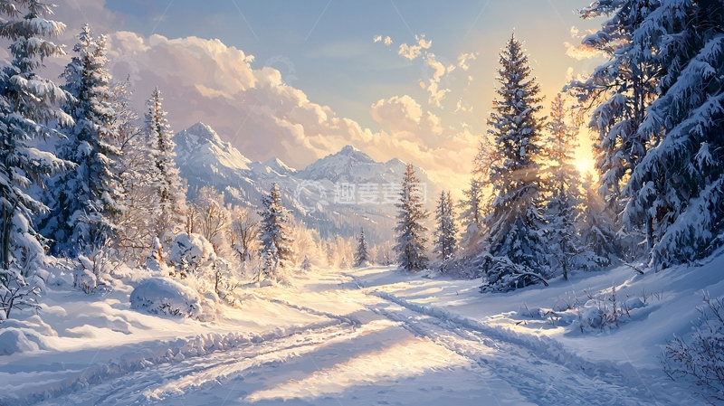 高清大图下载【趣麦麦图】冬季雪景