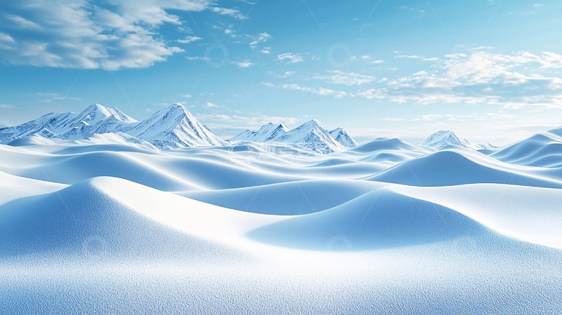 高清大图下载【趣麦麦图】雪山冰原景观