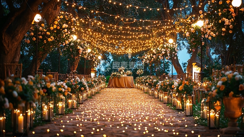 高清大图下载【趣麦麦图】婚礼现场灯光装饰