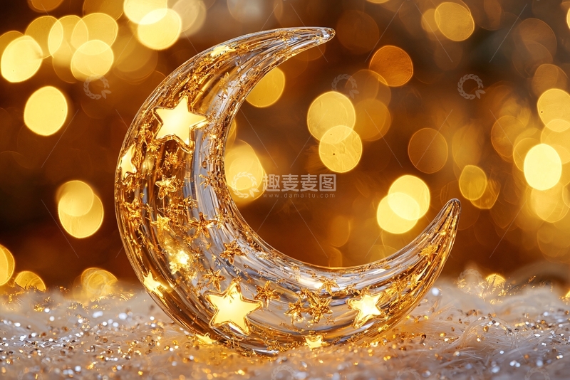 高清大图下载【趣麦麦图】闪亮星星月亮装饰