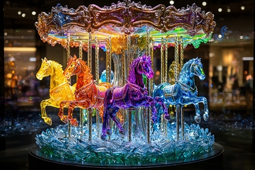彩色水晶旋转木马