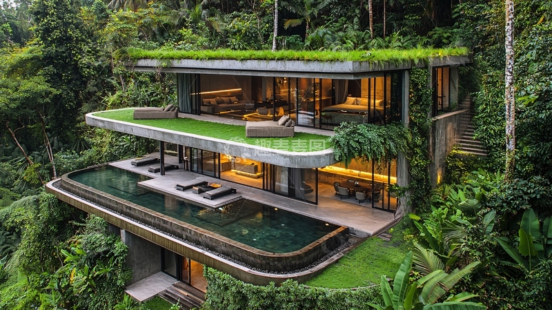 高清大图下载【趣麦麦图】热带雨林别墅