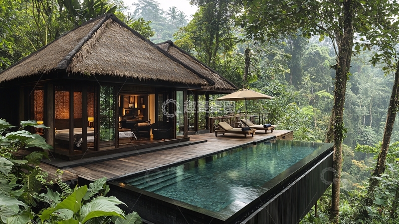 高清大图下载【趣麦麦图】热带雨林别墅