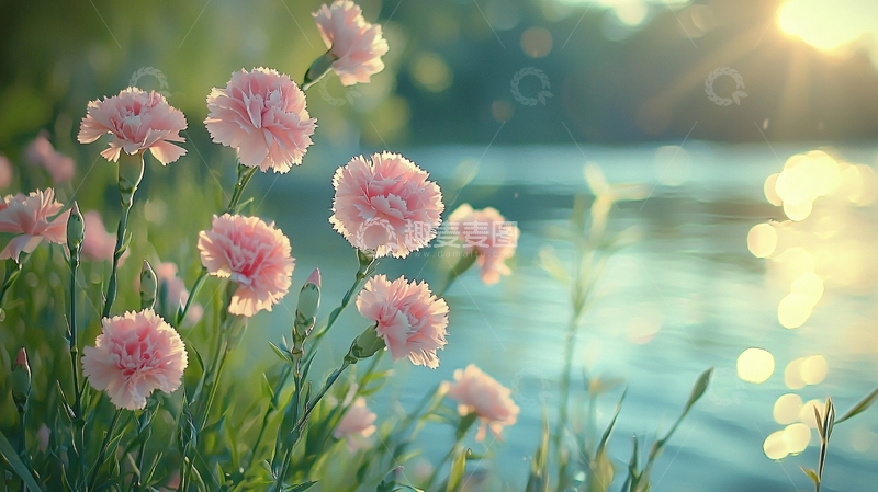 高清大图下载【趣麦麦图】粉色康乃馨
