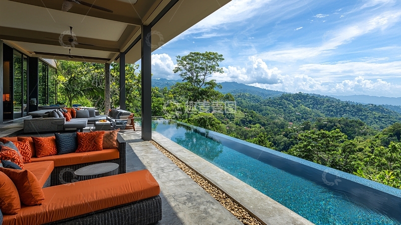 高清大图下载【趣麦麦图】山景无边泳池别墅