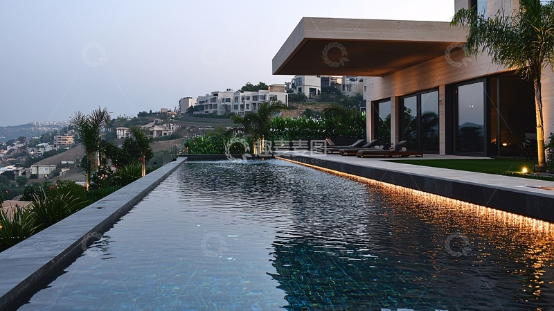 高清大图下载【趣麦麦图】现代简约别墅泳池