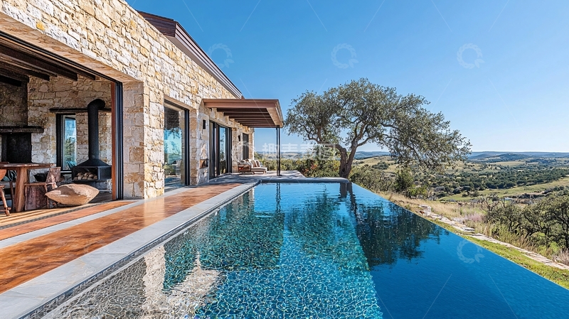 高清大图下载【趣麦麦图】山顶无边泳池别墅