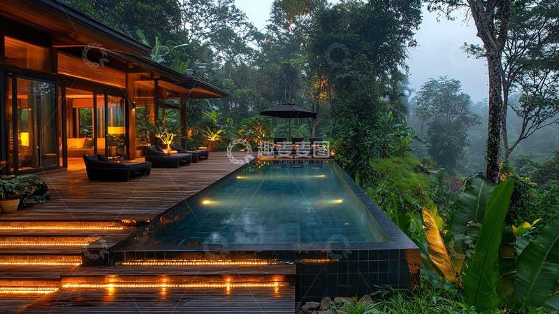 高清大图下载【趣麦麦图】热带雨林别墅