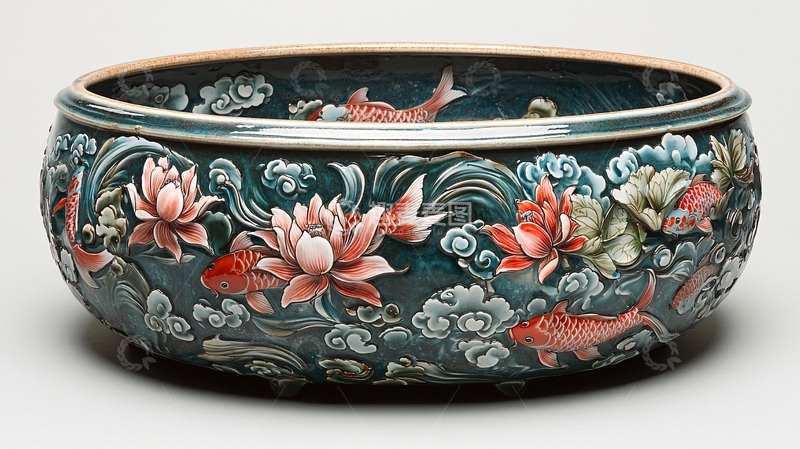 高清大图下载【趣麦麦图】绿釉瓷碗