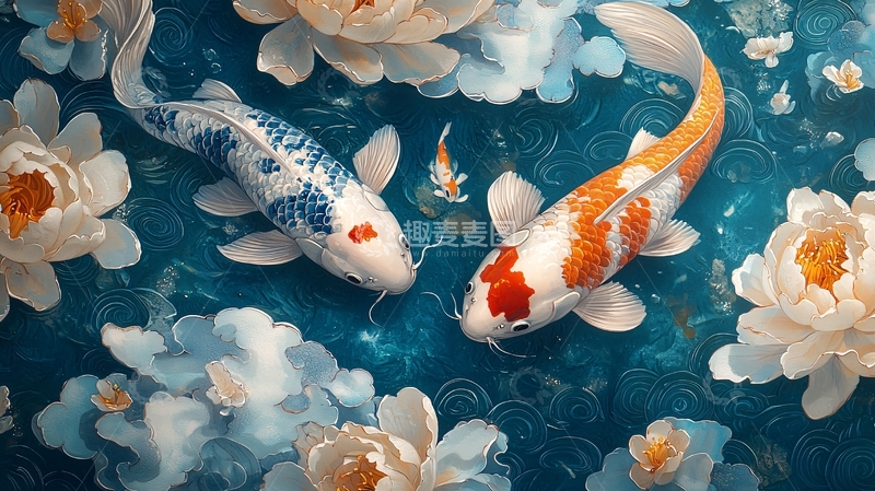 高清大图下载【趣麦麦图】锦鲤