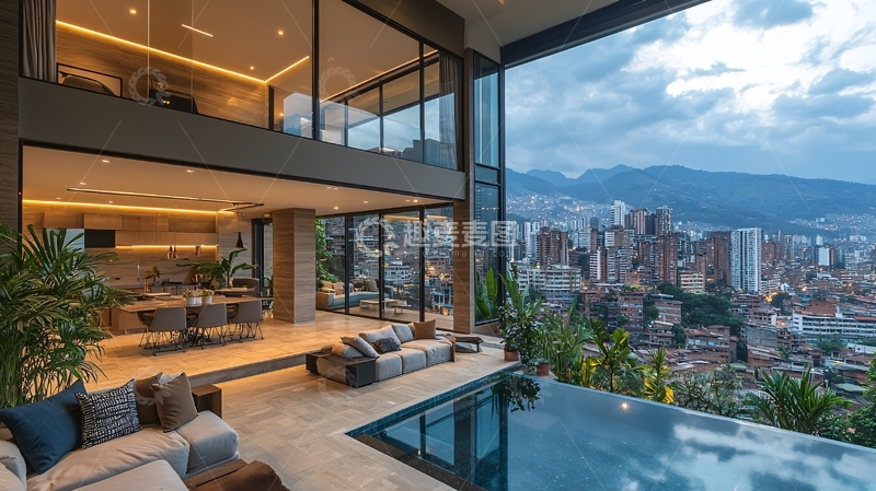 高清大图下载【趣麦麦图】豪华别墅城市景观