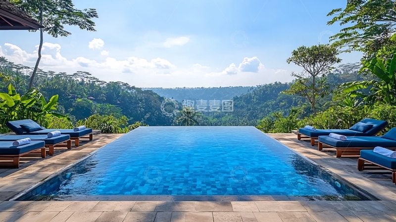 高清大图下载【趣麦麦图】无边泳池