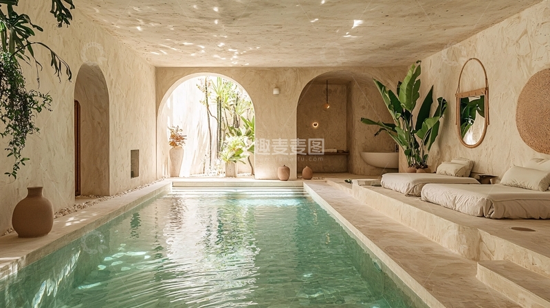 高清大图下载【趣麦麦图】室内泳池