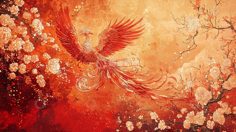 高清大图下载【趣麦麦图】火凤凰腾空