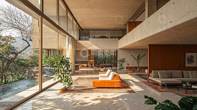 高清大图下载【趣麦麦图】现代简约住宅客厅