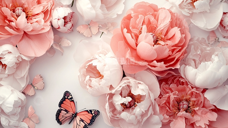 高清大图下载【趣麦麦图】粉色牡丹花瓣