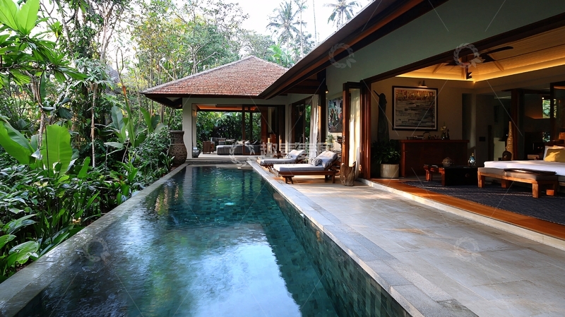 高清大图下载【趣麦麦图】泳池别墅私家花园