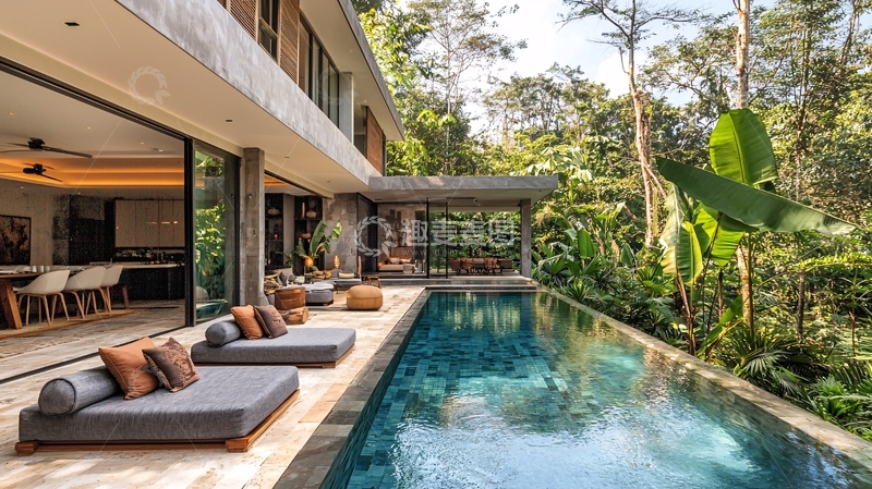 高清大图下载【趣麦麦图】巴厘岛泳池别墅