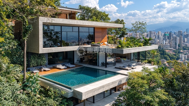 高清大图下载【趣麦麦图】山顶别墅