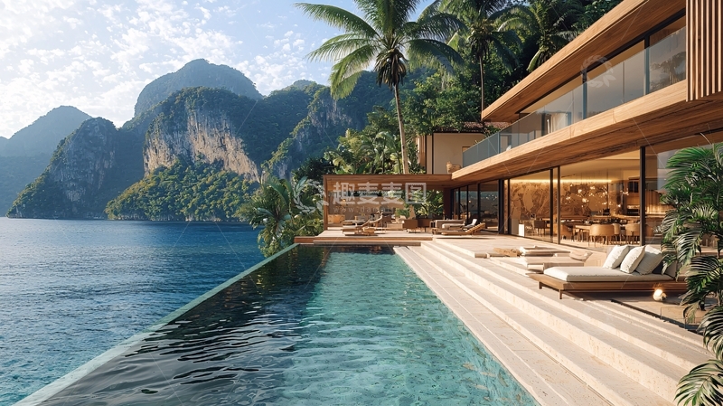 高清大图下载【趣麦麦图】海边豪华别墅