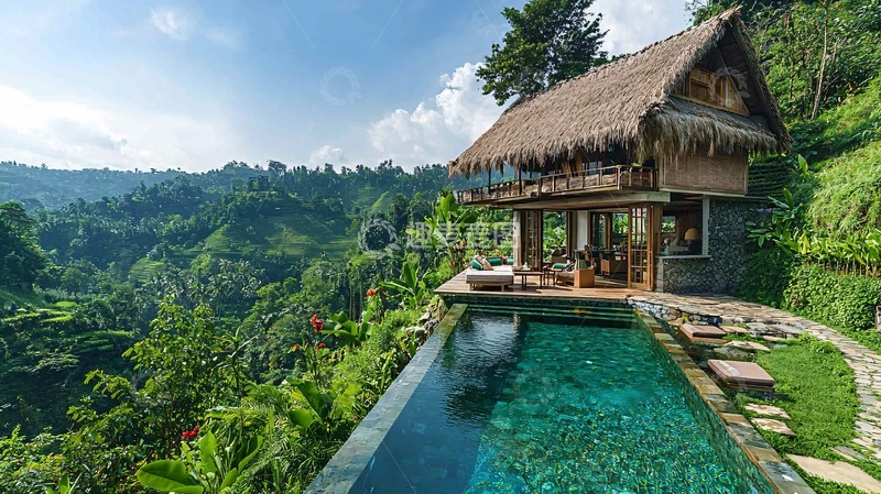 高清大图下载【趣麦麦图】山顶泳池别墅