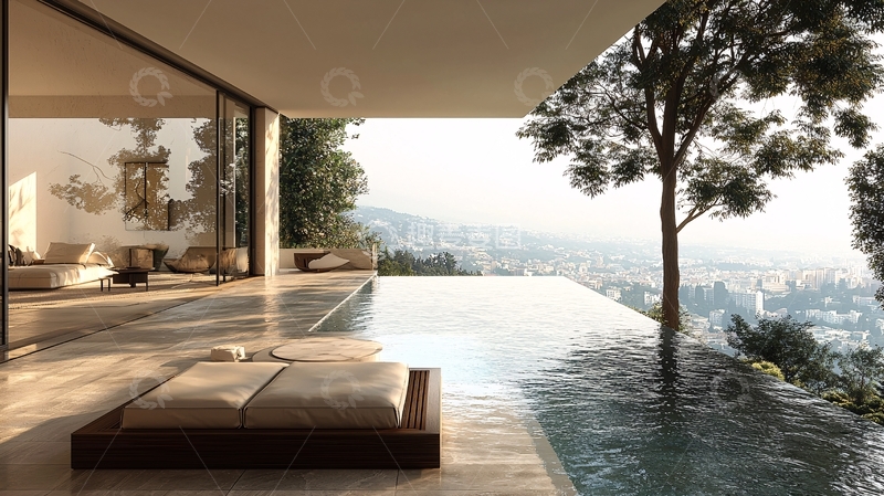 高清大图下载【趣麦麦图】泳池别墅