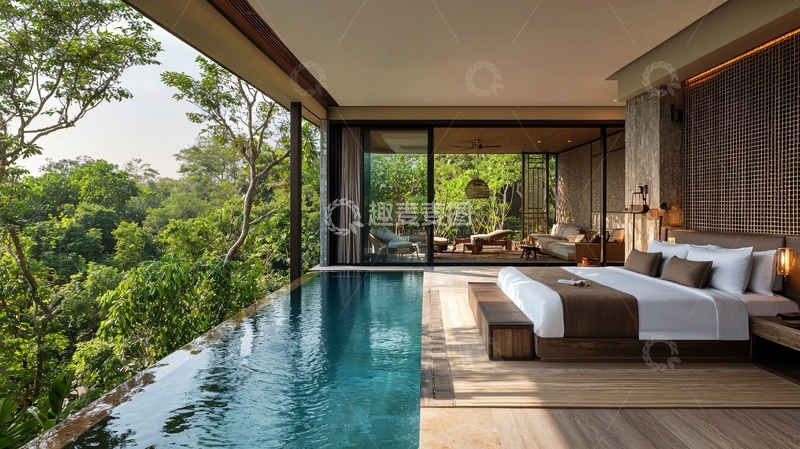 高清大图下载【趣麦麦图】泳池别墅
