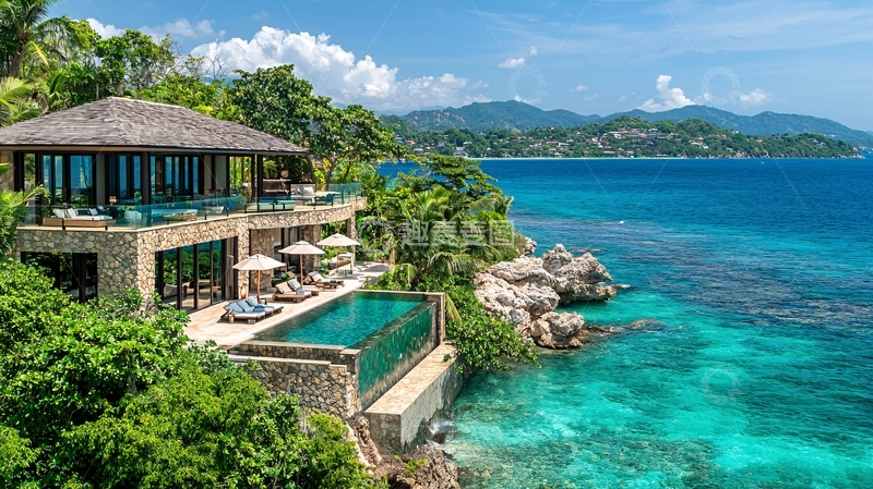 高清大图下载【趣麦麦图】海边别墅