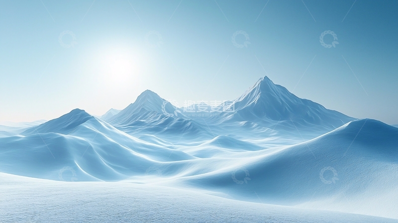 高清大图下载【趣麦麦图】冰雪覆盖的山脉