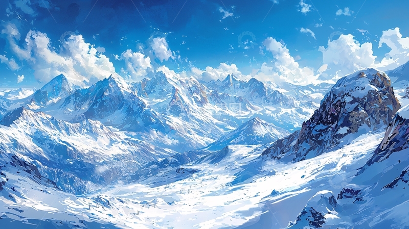 高清大图下载【趣麦麦图】雪山